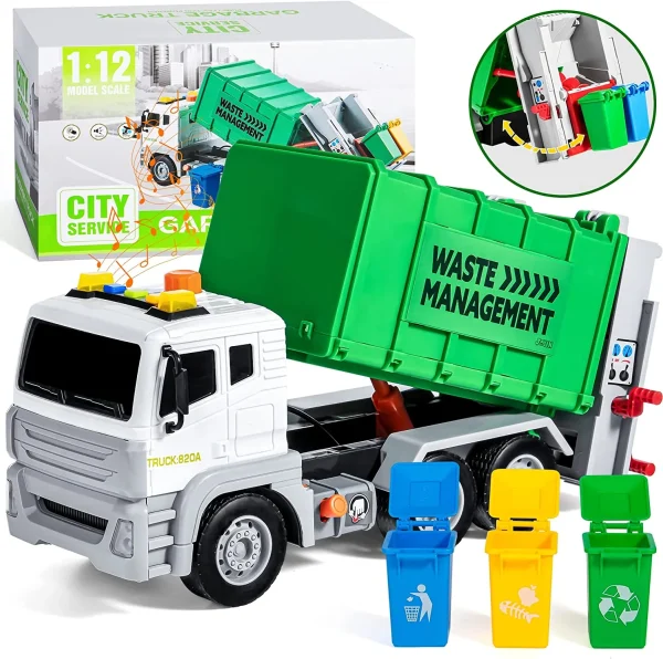 Friction Powered Toy Garbage Trucks