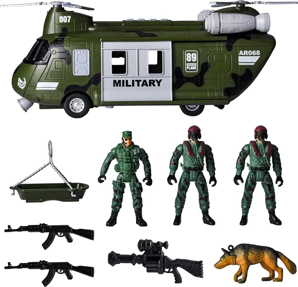 Military Toys Vehicles Set with Light and Sound Sirens