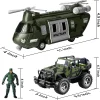 Military Vehicles Toys Set with Light and Sound Sirens