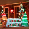10ft Giant Merry Christmas Sign with Tree & Gingerbread Man Inflatable