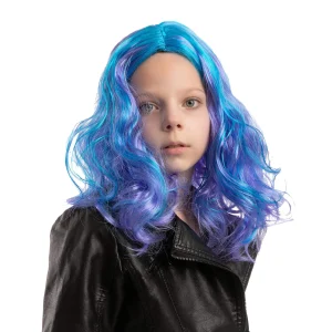 Girl Long Blue Curly Wig – Child