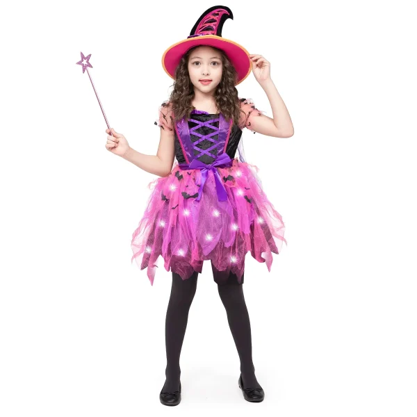 Girls Cute Halloween Witch Costume