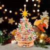 9.25in Prelit Gold Ceramic Tabletop Christmas Tree