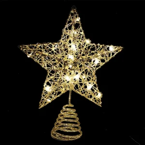 20 LED Lighted Christmas tree Toppers Decoration