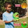 Green Dinosaur Bubble Machine with 2 Bubble Solutions