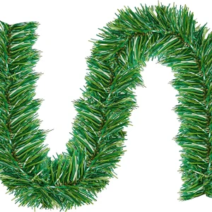 Non Lit Green Artificial Christmas Garland Decorations 50ft