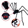 Hairy Halloween Spider Decorations with LED Eyes 6.5ft