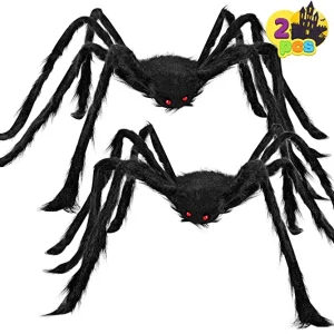 JOYIN Halloween 2 Pack 11ft Mega Spider Web for Halloween Outdoor Decoration 1 Black and 1 White 