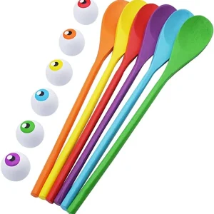 6Pcs Halloween Egg and Spoon Race Game