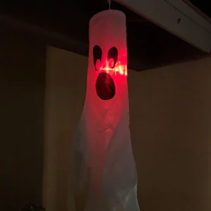 Halloween Ghost Windsock With Color Changing Light 43in