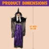 47in Hanging Animated Witch Halloween Decoration
