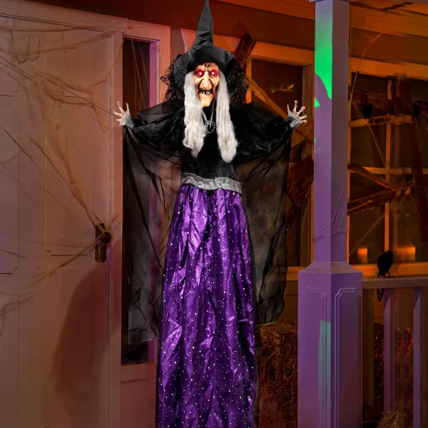 47in Hanging Animated Witch Halloween Decoration