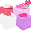 24Pcs Solid Color Heart Shape Treat box for Kids