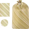 3pcs Christmas Golden Gift Plastic Bags