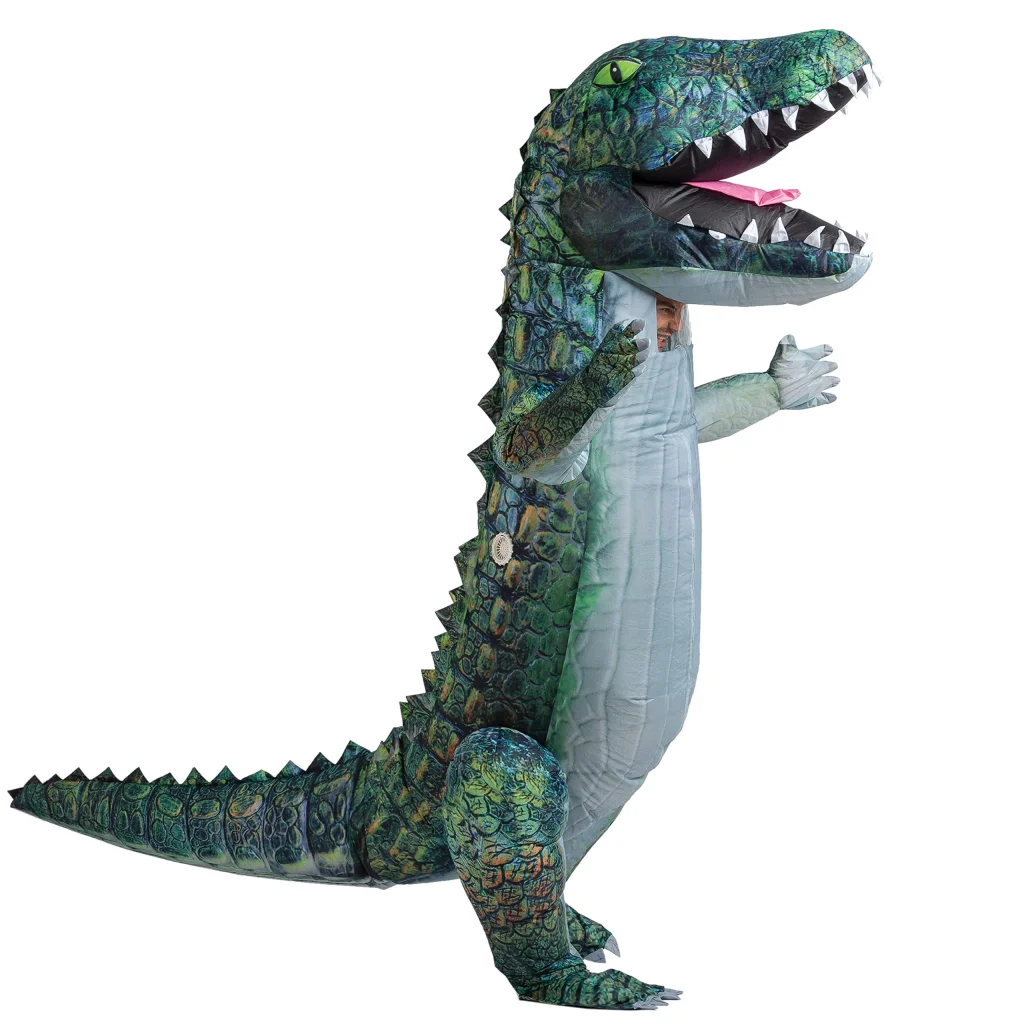Inflatable alligator costume