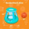 Inflatable Pool Float Set Volleyball Net Basketball Hoops