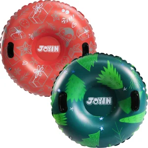 2Pcs Inflatable Snow Tubes 47in and 37in