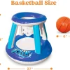 Inflatable Volleyball Net & Basketball Hoops Set