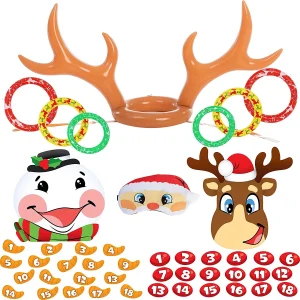 Inflatable Reindeer Antler Ring Toss Game Set