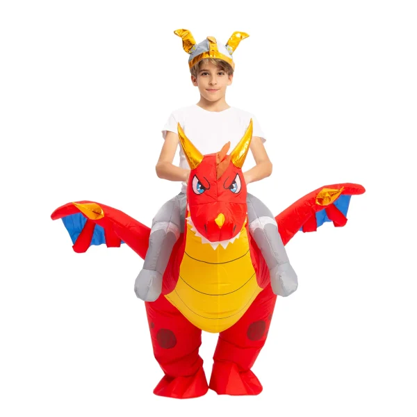 Kids Dragon Riding Inflatable Costume