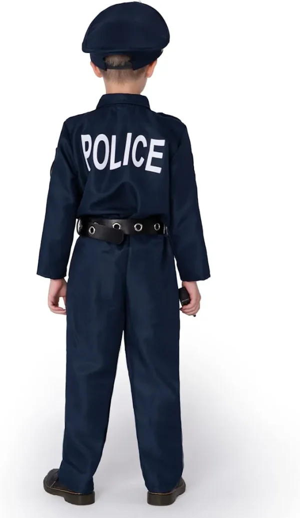 Deluxe Police Officer Halloween Costume and Role Play Kit for Kids