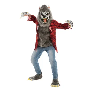 Kids Red Werewolf Costume with Mask