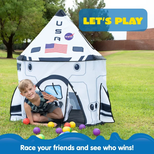 Kids Rocket Ship Play Tent Pop Up Play Tent