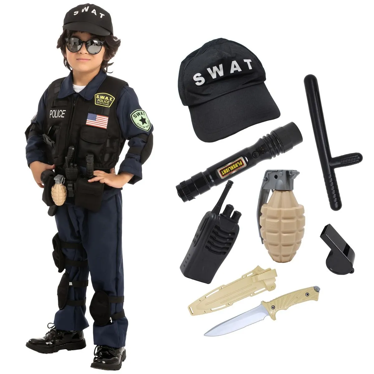Déguisement Policier Swat Enfant : de 6 ans à 12 ans