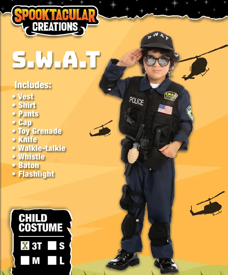 Déguisement agent SWAT enfant