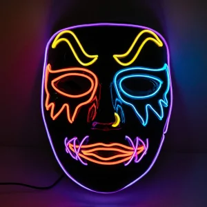 LED Mask Light-up Clown Mask – Adult
