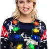 12pcs LED Light Up Christmas Bulb Necklace Accessories