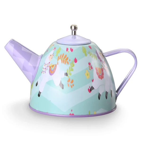 Llama Playground Pretend Tin Teapot Set