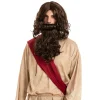 Men Brown Wizard Wig with Beard - Adult