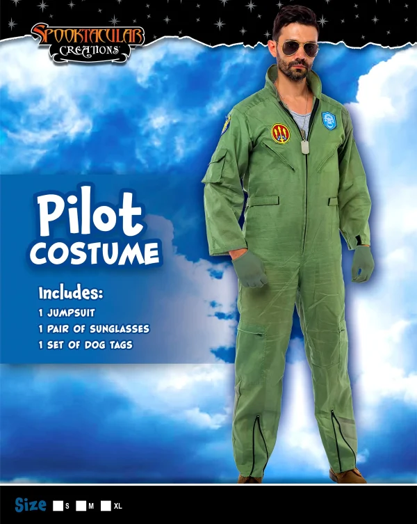 Men Fighter Pilot Halloween Costume