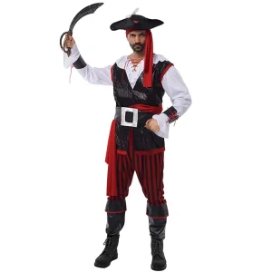 Mens Sea Captain Pirate Halloween Costume