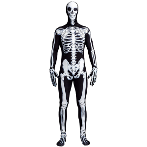 Mens Second Skin Skeleton Halloween Costume