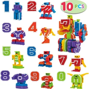 10Pcs Number Robot Action Figure