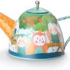 Owl Tin Teapot Set