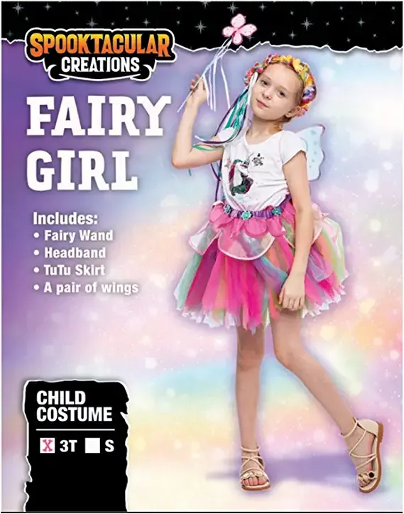 Girls Fairy Tutu Dress Costume