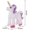 Pink and Yellow Inflatable Ride A Unicorn Yard Sprinkler