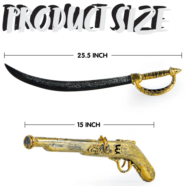 Pirate Sword and Pirate Pistol Set 28in and 16in