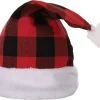 6pcs Plaid Christmas Hats
