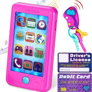 Play Smart Phone, Key Toy And Credit Cards Set