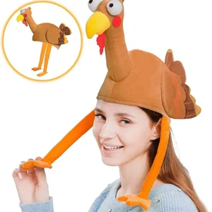 Plush Turkey Gobbler with Long Neck Hat