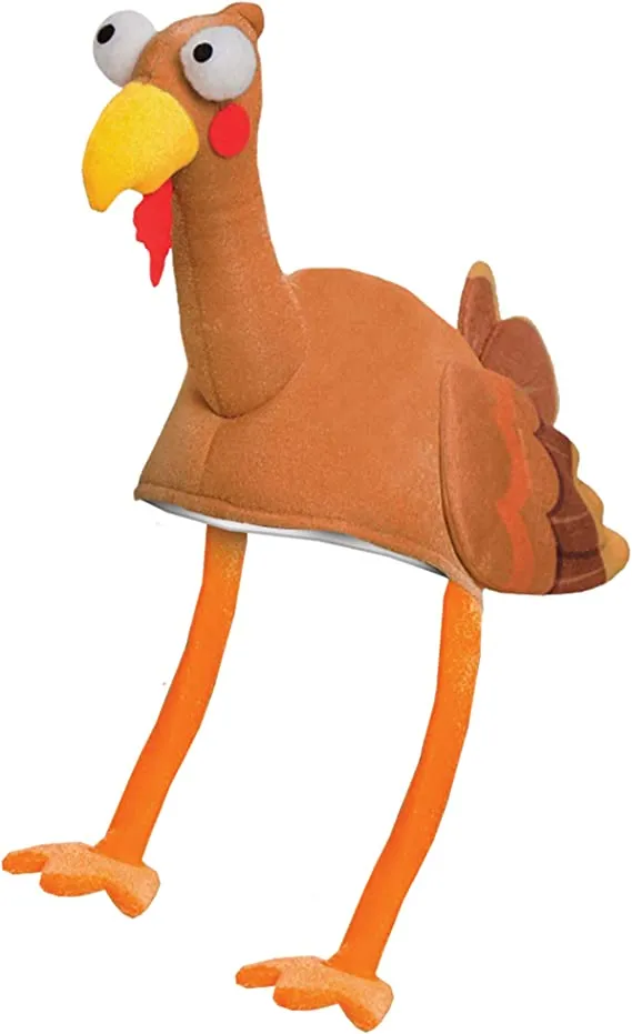 Hot Sale Plush Turkey Gobbler with Long Neck Halloween Hat