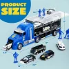 25pcs Police Rescue Die Cast Trucks with Sounds and Lights