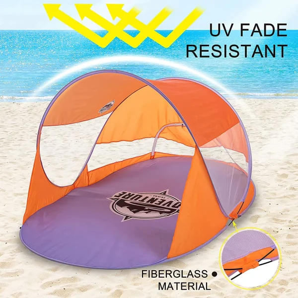 Pop Up Beach Tent (Orange)