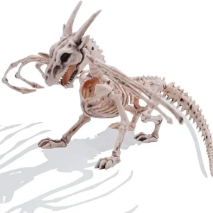 Posable Plastic Dragon Skeleton Decoration 14in