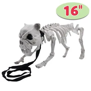 Halloween Posable Dog Skeleton Decoration 16in