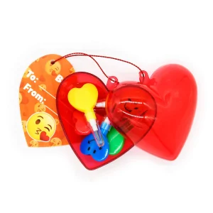 28Pcs Prefilled Hearts with Heart Pencils and Valentines Day Cards for Kids-Classroom Exchange Gifts